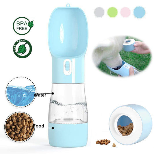 Dog and Cat Portable Water and Feeder Bottle