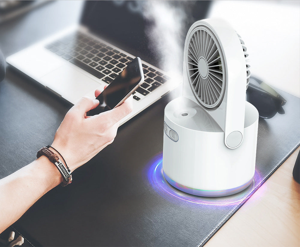 USB Charging Humidification Spray Small Fan