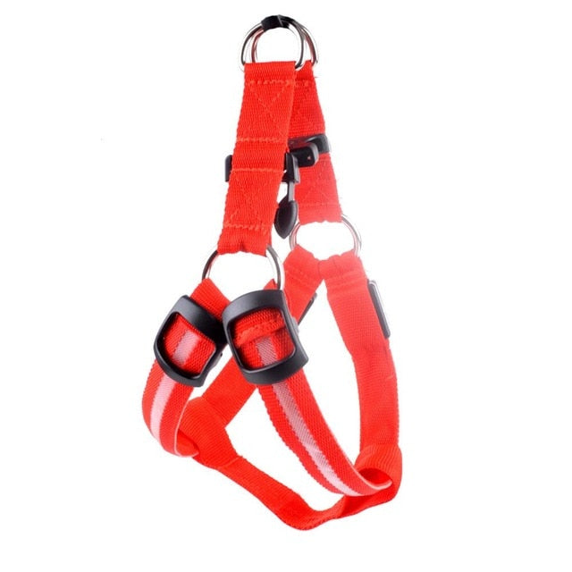 Nylon Pet Flashing Light Dog Harness