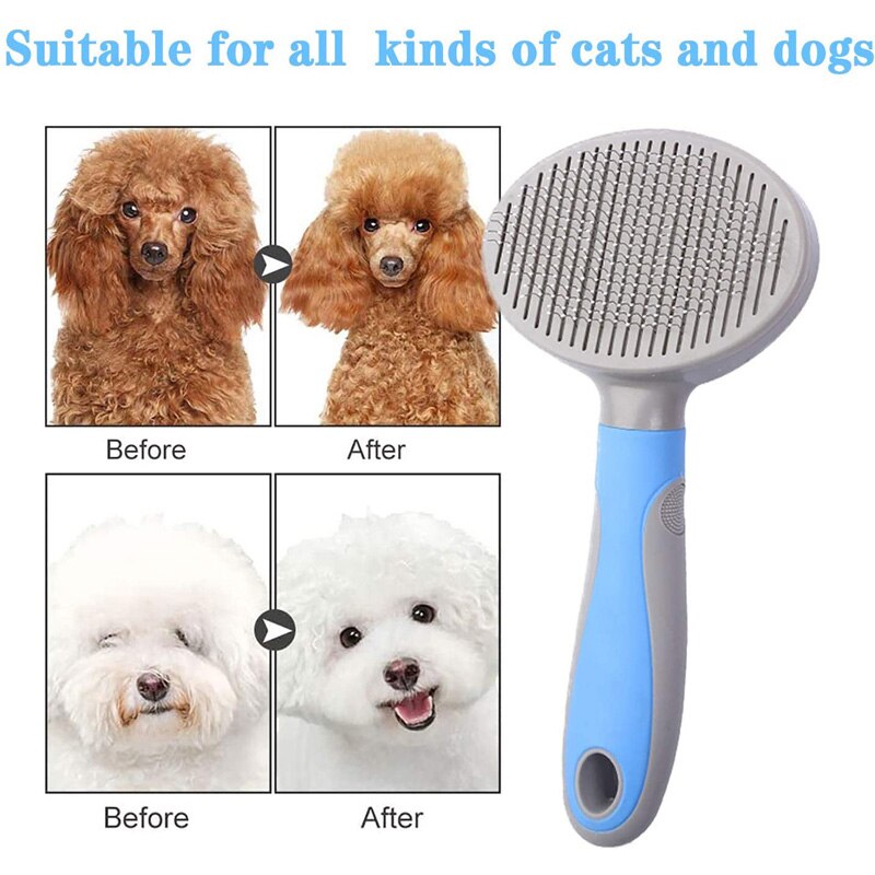 Pet Hair One Click Grooming Brush