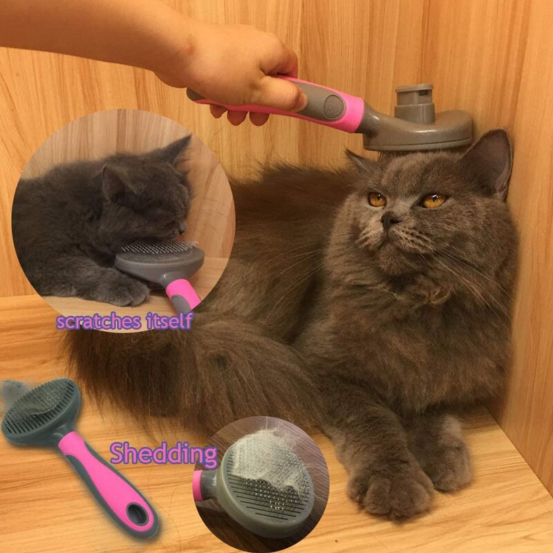 Pet Hair One Click Grooming Brush