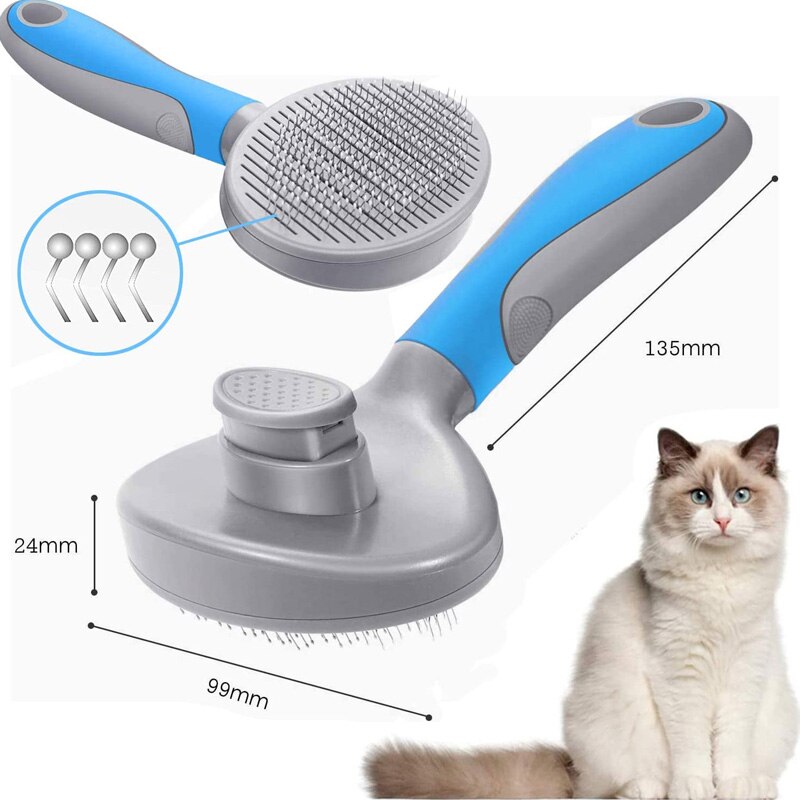 Pet Hair One Click Grooming Brush