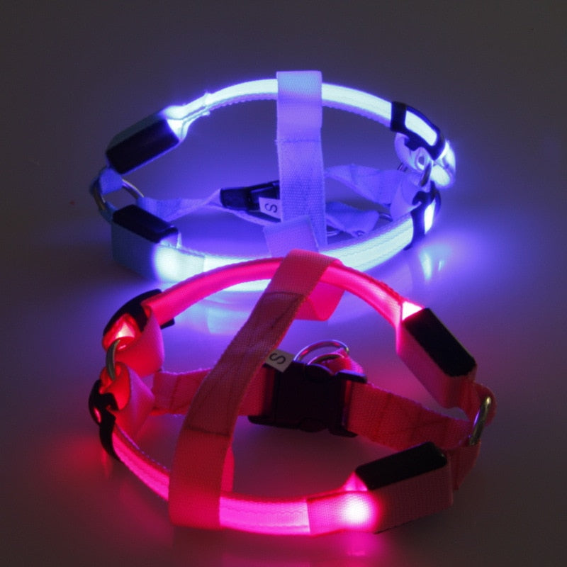 Nylon Pet Flashing Light Dog Harness