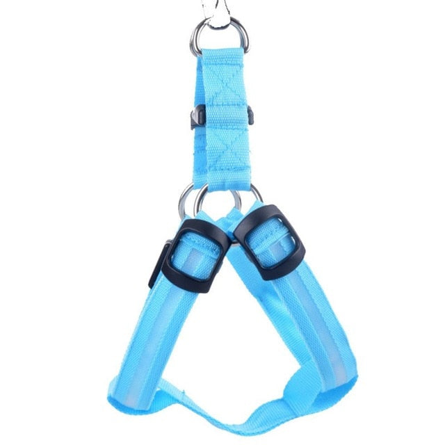 Nylon Pet Flashing Light Dog Harness