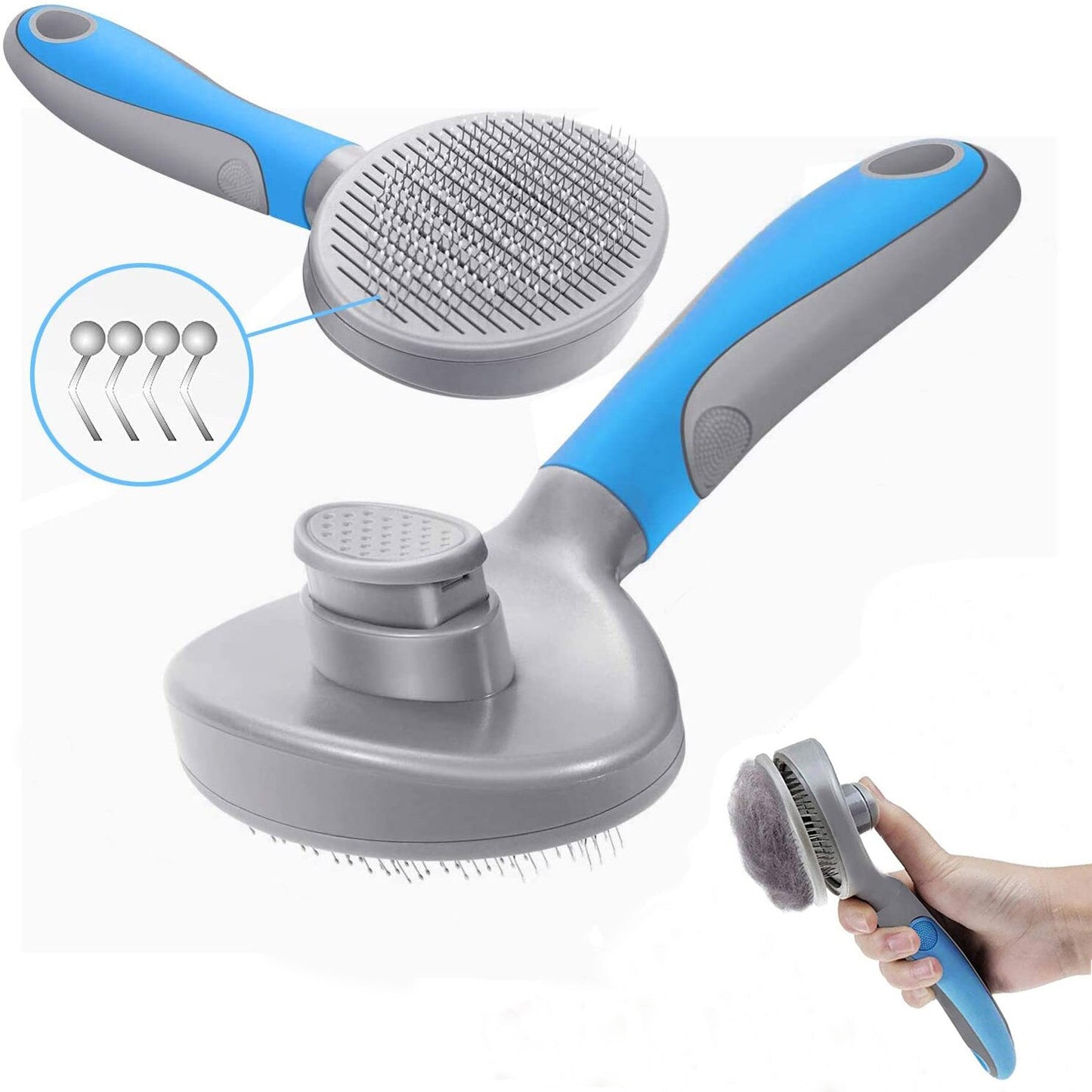 Pet Hair One Click Grooming Brush