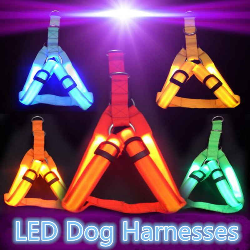 Nylon Pet Flashing Light Dog Harness