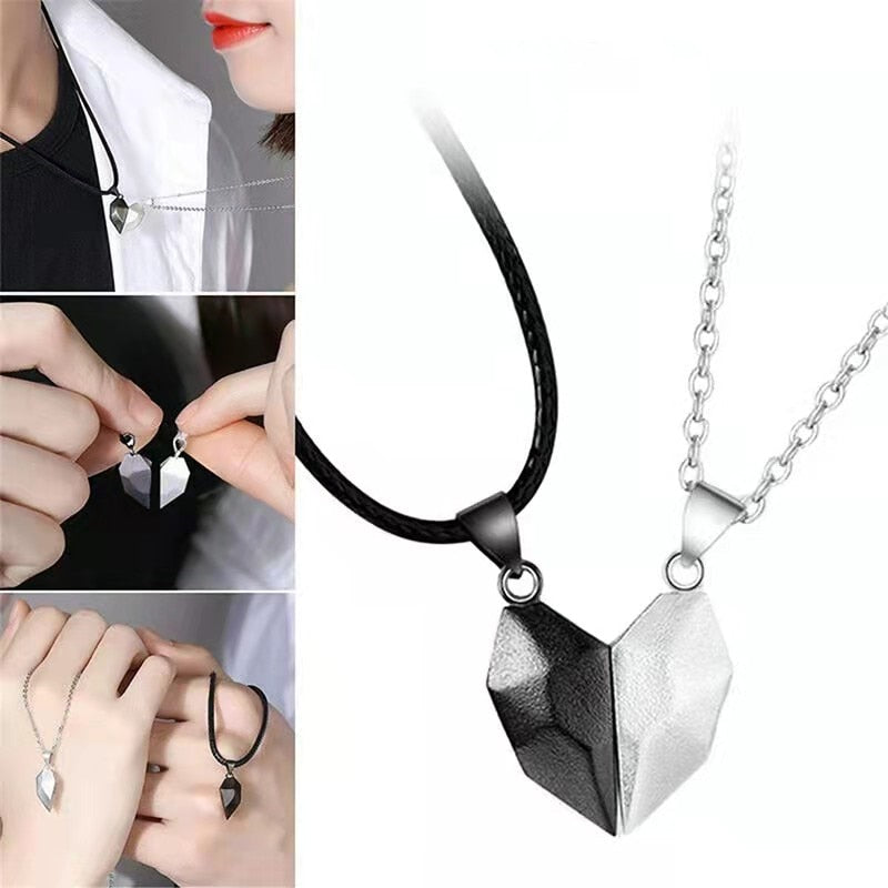 2 Pcs Magnetic Couple Stone Necklace