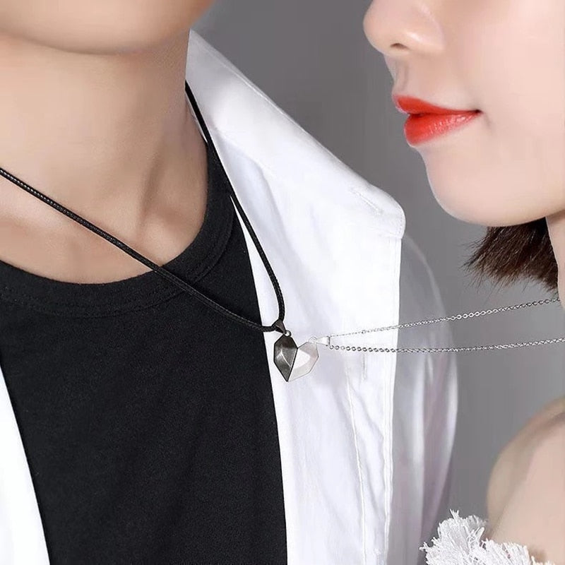 2 Pcs Magnetic Couple Stone Necklace