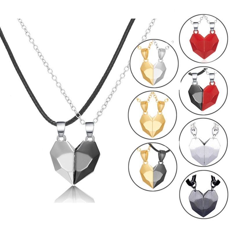 2 Pcs Magnetic Couple Stone Necklace